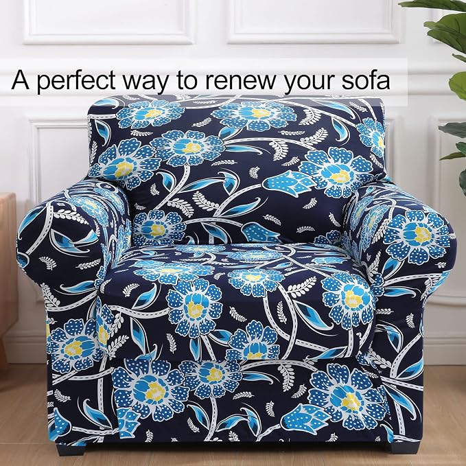 hyha Couch Covers, Chair/Sofa Covers, Floral Pattern, 2 Pieces, Armchair - Image 8