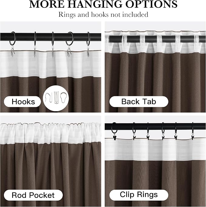 NICETOWN Brown Velvet Curtains 90 inch Long - Image 5