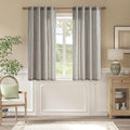jinchan Linen Curtains Black on Beige Striped Curtains by JINCHAN