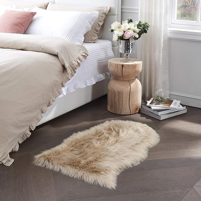 Faux Fur Rug Sofa Chairs Cover, 2X3 Shaggy Furry Rugs - Image 3