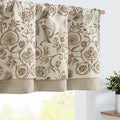 jinchan Linen Valance Kitchen Curtain Pack of 2 Double Layer 18 Inch by JINCHAN