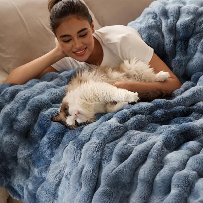 Bedsure GentleSoft Fluffy Fuzzy Twin Blanket, Soft Cozy Fleece Faux Fur Blanket - Image 7