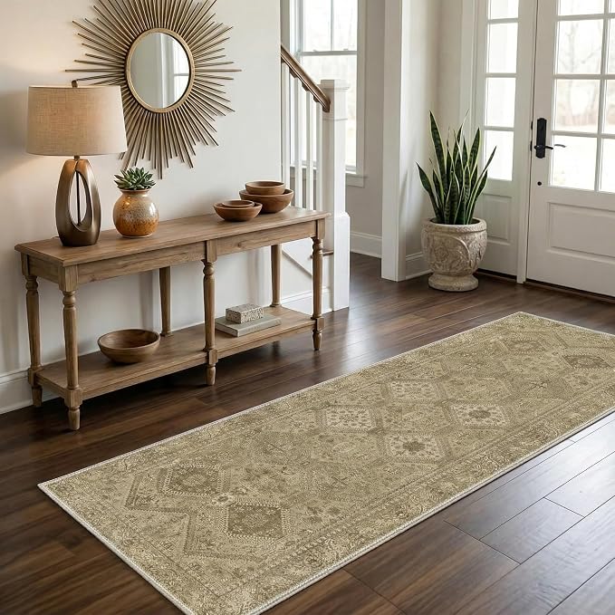GENIMO Runner Rug 2x5 Non Slip Machine Washable Hallway Runner Rug, Low Pile - Image 2