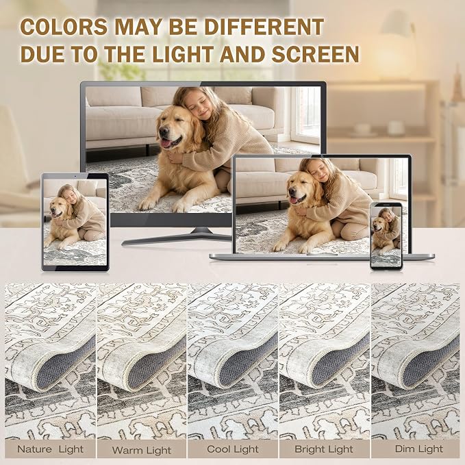 cotiled 8x10 Area Rugs Large Washable Rugs - Image 8