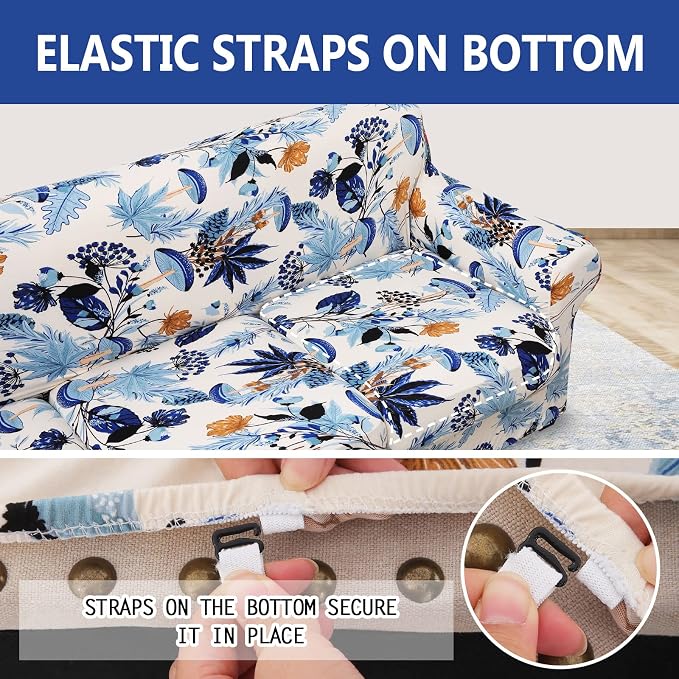 hyha Couch Cover, Floral Pattern, 4 Pieces, Sofa Slipcovers, - Image 5