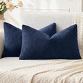 MIULEE Navy Couch Pillow Covers 12x20 Inch by MIULEE