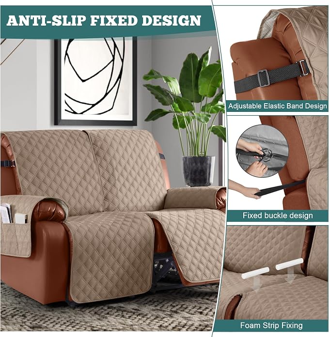 Ruaozz Waterproof Recliner Sofa Covers, 1-Piece Couch Covers - Image 6