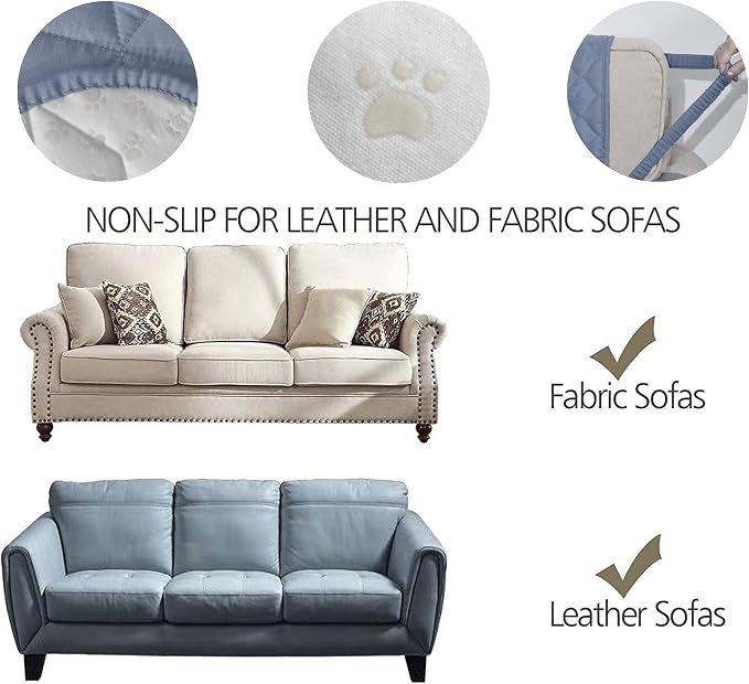Ameritex Couch Sofa Slipcover 100% Waterproof Nonslip Quilted Furniture - Image 4
