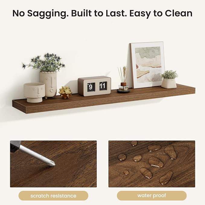 Fun Memories Rustic Wood Floating Shelves - Image 4