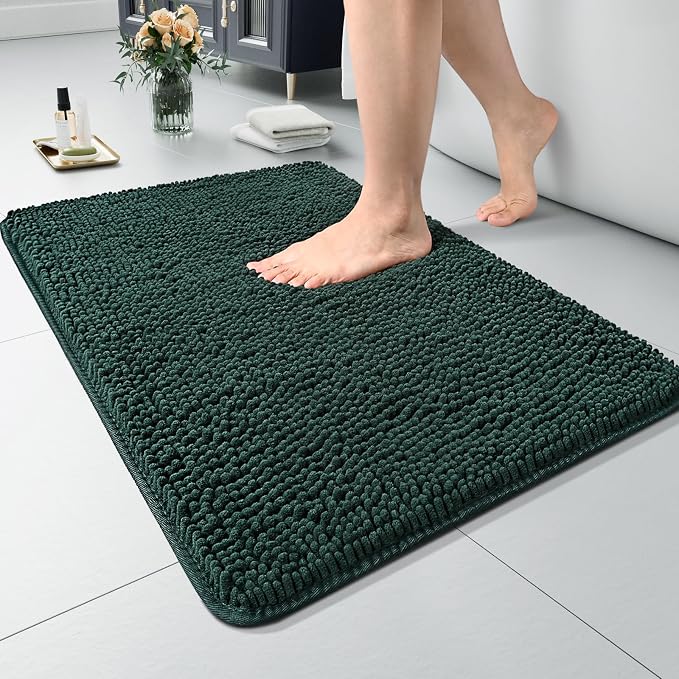 LOCHAS Luxury Bathroom Rug Shaggy Bath Mat 24 x 17 Inch, Washable Non Slip Bath by LOCHAS