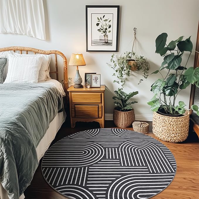 ROYHOME Washable Rug 6ft Area Rugs - Image 3