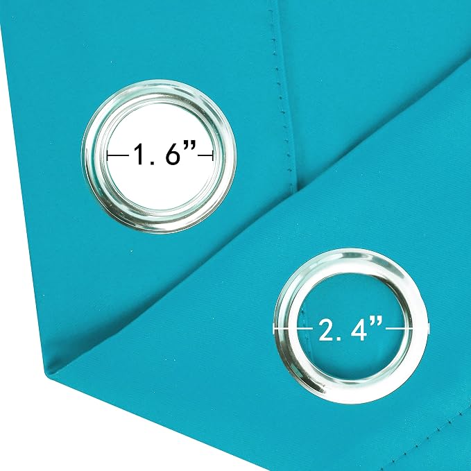LEMOMO Turquoise Thermal Blackout Curtains/52 x 72 Inch/Set of 2 Panels Room - Image 6
