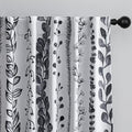 MEETSKY Boho Blackout Leaves Patterned Curtains 63 Inch Long 2 Panels Set by MEETSKY