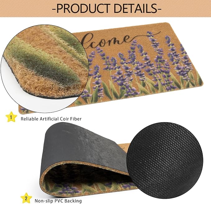 FGSS Lavender-Welcome-Doormat Outdoor-Entrance - Image 4
