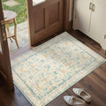 Rugxara Door Mat Floral Entryway Rug, Washable Samll 2x3 Rug, Boho Beige Front by Rugxara