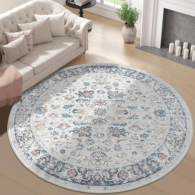 jinchan Round Rug 8ft Area Rug - Image 3
