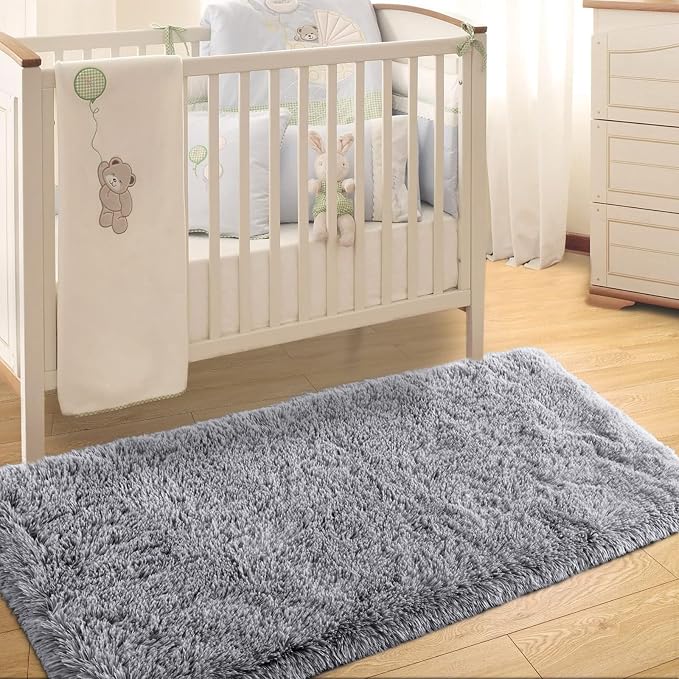 Merelax Fluffy Shaggy Small Area Rug, Mini Fuzzy Plush Throw Rug, Soft Non-Slip - Image 6