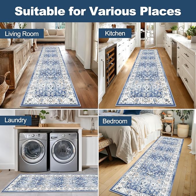 LOKHOM Washable Runner Rug, 2x8 Non-Slip Vintage Hallway Runner Rug - Image 7