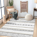 BESTSWEETIE 4x6 Area Rugs for Living Room Washable Moroccan Farmhouse Neutral by BESTSWEETIE