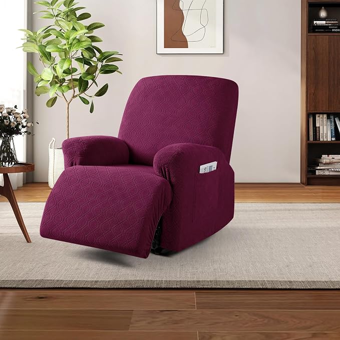 VANSOFY Oversized Recliner Chair Cover, 4-Pieces Stretch Recliner Covers - Image 7