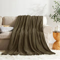 KMUSET Fleece Blanket Twin Size Dark Brown Lightweight Super Soft Cozy Fuzzy by COZYBLANKETHappyHomeLife