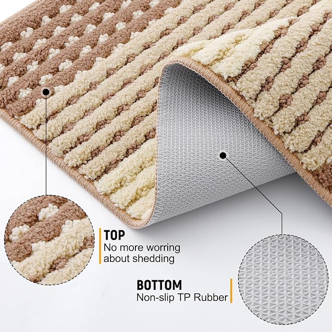 Kitinjoy Indoor Outdoor Door Mat, 32x20 Non-Slip Absorbent Dirt Trapper - Image 3