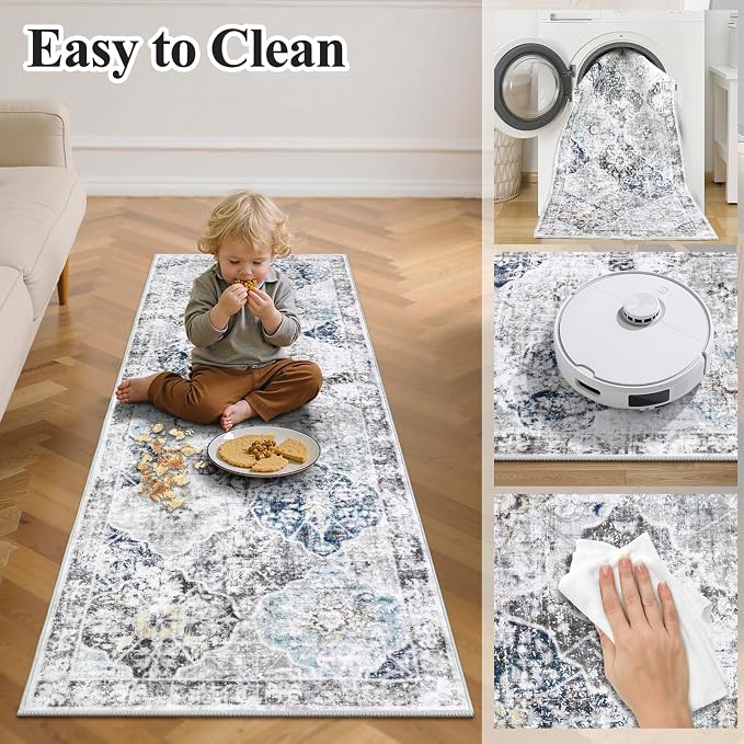 Ileading Washable Hallway Runner Rugs, 2x6 Non Slip Runners Area Rug - Image 4