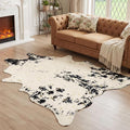 JONIYEAR Large Durable Faux Cowhide Area Rug 4.9 x 6.56 Feet, Premium Cow Print by JONIYEAR-SoftLuxury