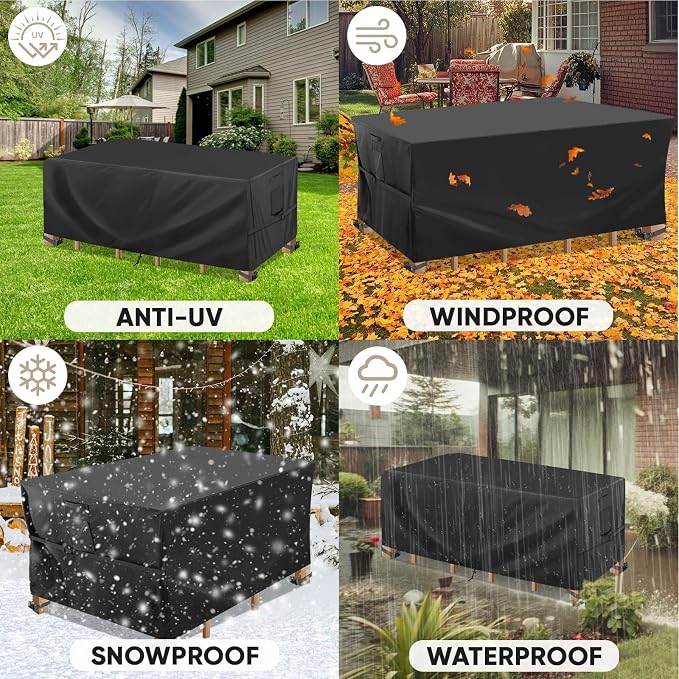 BALEINE Patio Furniture Covers, Outdoor Furniture Covers Waterproof, Heavy Duty - Image 8