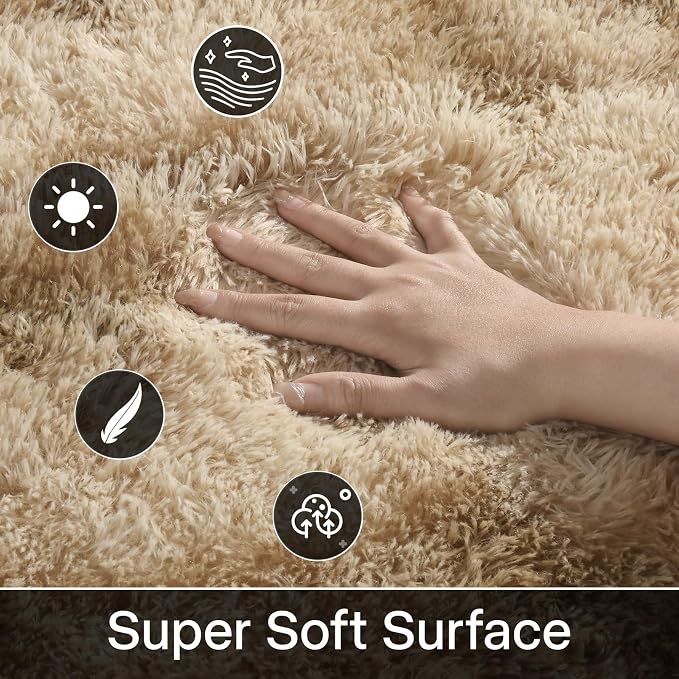 Merelax Area Rugs for Living Room Bedroom, Machine Washable 4x6 Feet Soft - Image 4