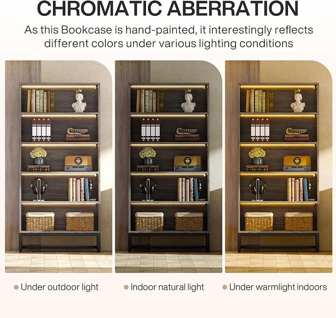 Tribesigns Tall Bookcase Bookshelf, 70.8" Large Bookcases Organizer - Image 9