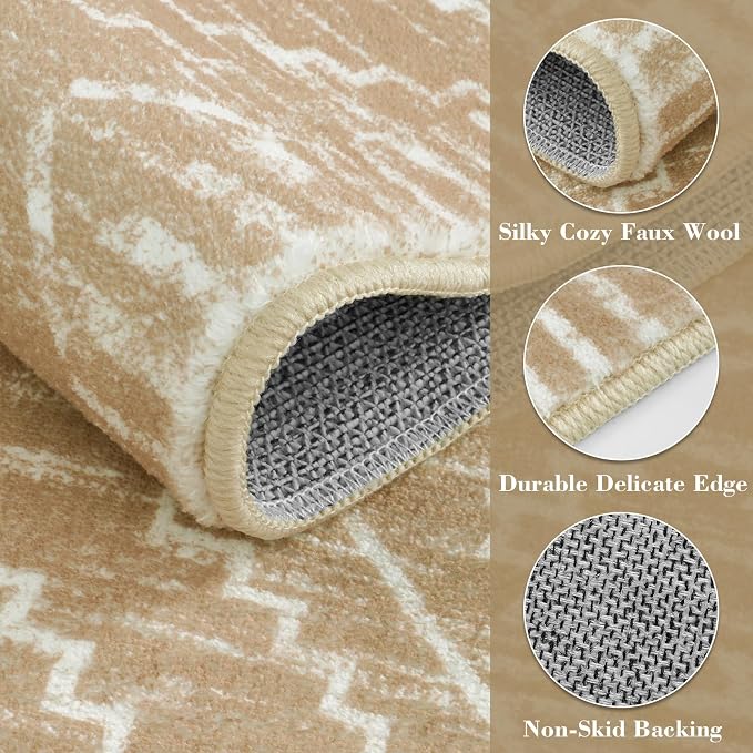 Wonnitar Washable Kitchen Runner Rug 2x6, Moroccan Runners - Image 4