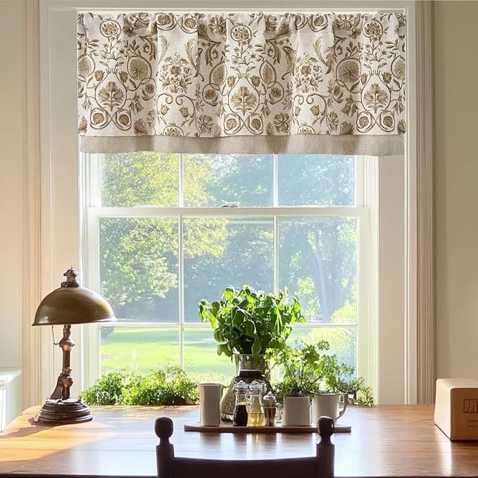 jinchan Linen Valance Kitchen Curtain - Image 2