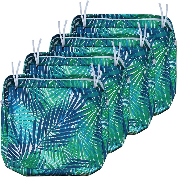 NettyPro Outdoor Cushion Slipcovers Waterproof Set 4, Patio Chair Seat Cushion by NettyPro