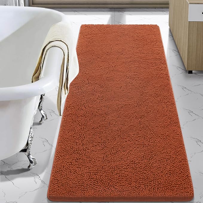 LOCHAS Luxury Bathroom Rug Shaggy Bath Mat 24 x 60 Inch, Washable Non Slip Bath by LOCHAS