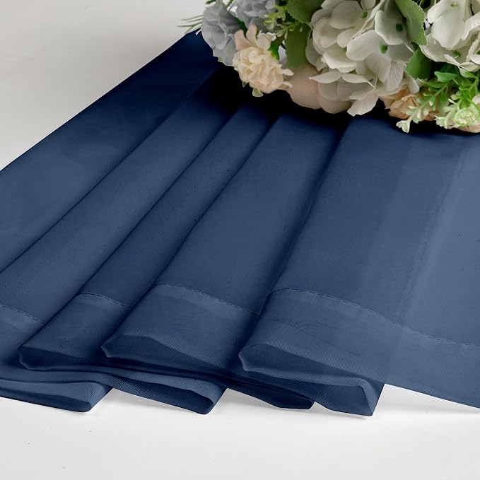 OWENIE Blue Sheer Curtains, Sheer Curtains 78 inches Long 2 Panels Set - Image 6