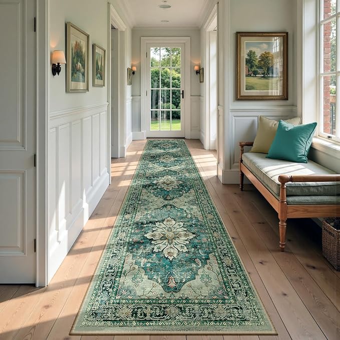 Area Rugs 2'6''x12' Runner Rug Non Slip Washable by RELEANY