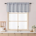 Chyhomenyc Gray Valance for Windows, Light Filtering Faux Linen Slub Textured by Chyhomenyc