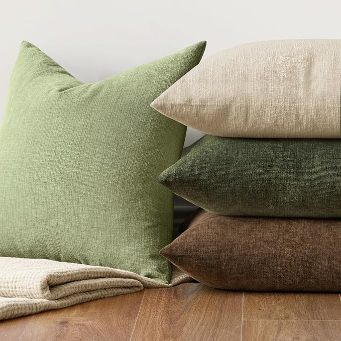 MIULEE Sage Green Couch Pillow Covers 18x18 Inch - Image 7