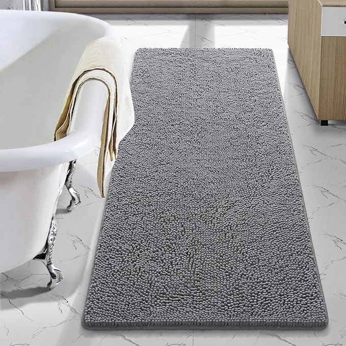 LOCHAS Luxury Bathroom Rug Shaggy Bath Mat 24 x 54 Inch, Washable Non Slip Bath by LOCHAS