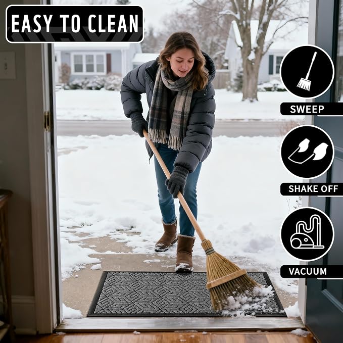 Yimobra Extra Large Door Mat 60x36, All-Weather Waterproof Outdoor Mats - Image 5