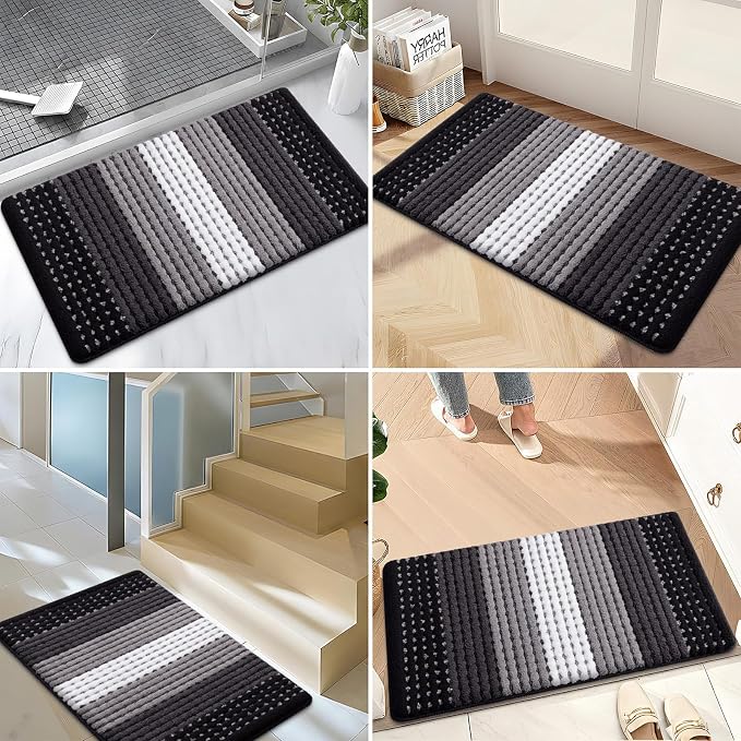 Kitinjoy Indoor Outdoor Door Mat, 71x47 Non-Slip Absorbent Dirt Trapper - Image 6