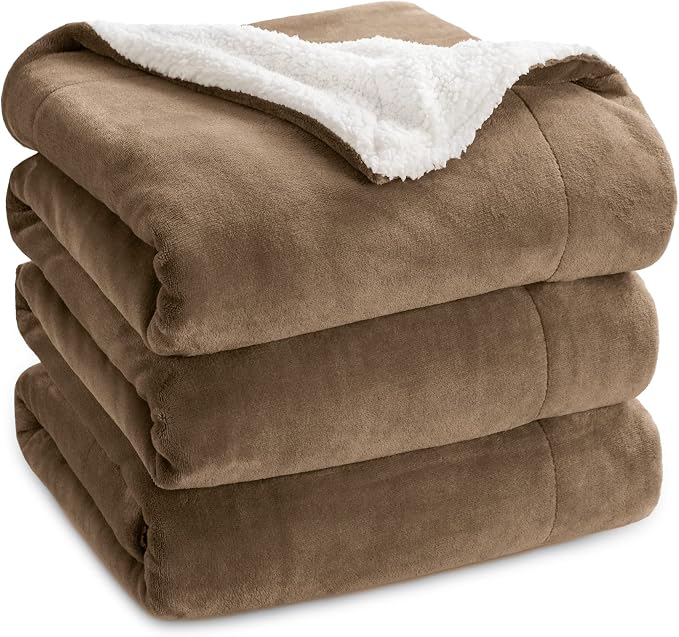 Bedsure GentleSoft Sherpa Fleece Blanket Queen Size by BEDSURE