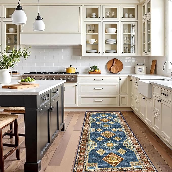 Tritard 100% Non Slip Kitchen Rugs Sets of 3 Washable Boho Kitchen Mats - Image 7