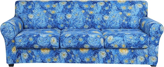 hyha Couch Cover, Floral Pattern, 4 Pieces, Sofa Slipcovers, by hyha
