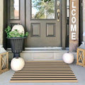 IOHOUZE Striped Area Rug 2'x3' Front Door Rugs Small Washable Area Rug by iOhouze