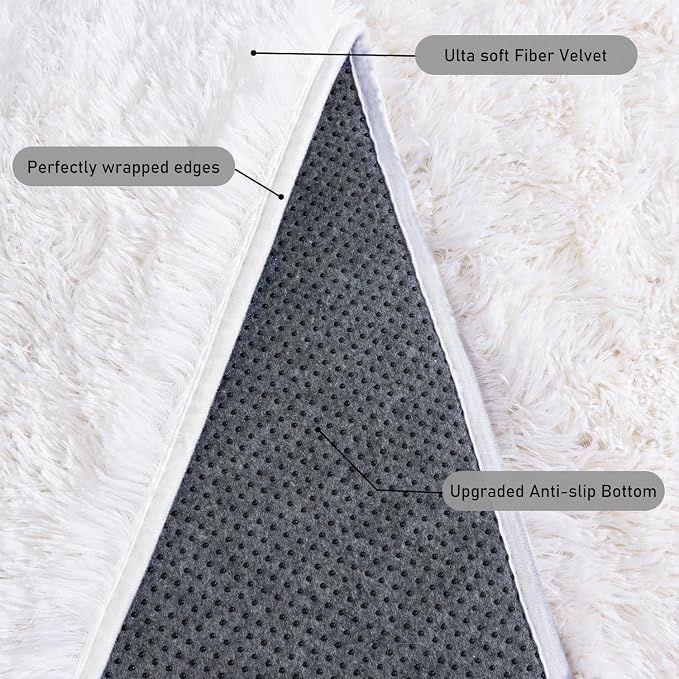 Rugs for Living Room 9x12, Soft Shaggy Modern Shag Area Rug for Bedroom - Image 5