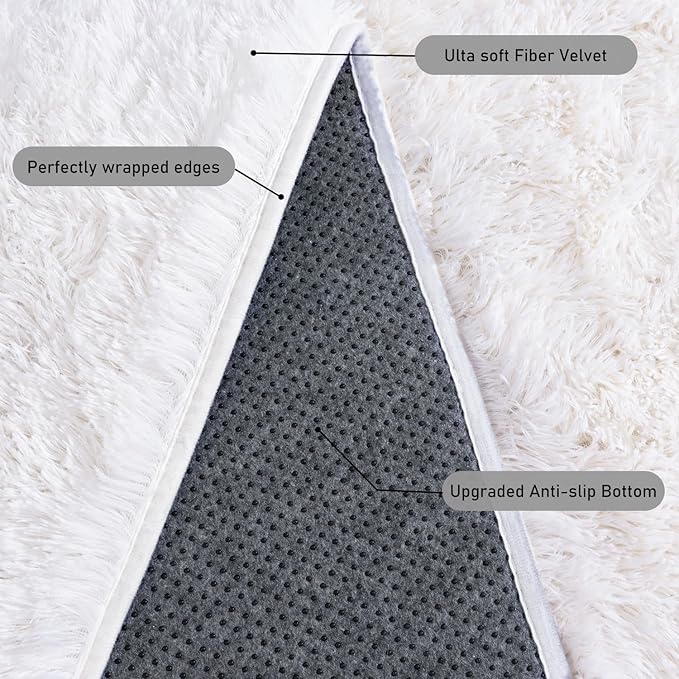 Rugs for Bedroom 4x6, Soft Shaggy Modern Shag Area Rug for Living Room - Image 5