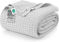 Utopia Bedding Silver 100% Cotton Waffle Blanket 300 GSM Soft Lightweight by UTOPIABEDDING