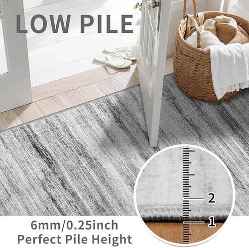 2x12 Washable Runner Rugs for Hallway: Long Abstract Runners for Entryway - Image 2